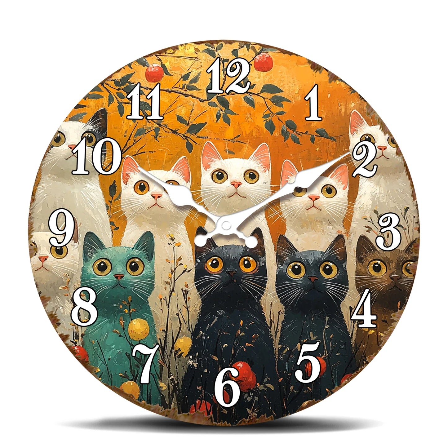 Horloge chat Couleur d'Automne