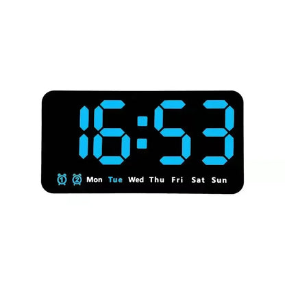Horloge Murale Digitale LED Grande Taille avec Double Alarme