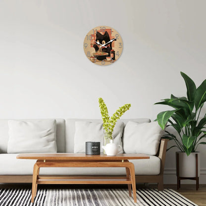 Horloge Chat Noir Style Vietnam