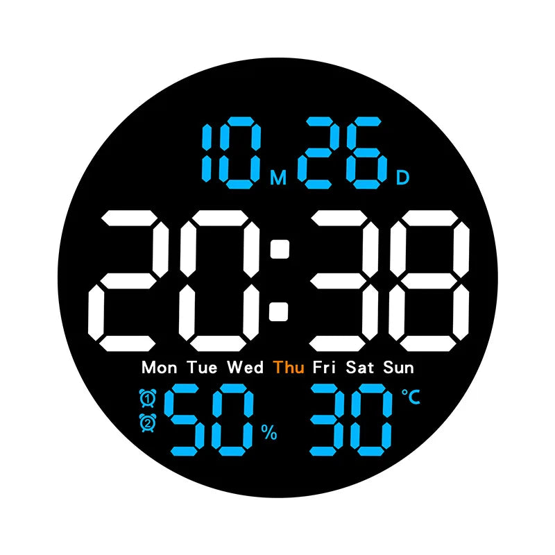 Horloge Murale Digitale Avec Température et Humidité