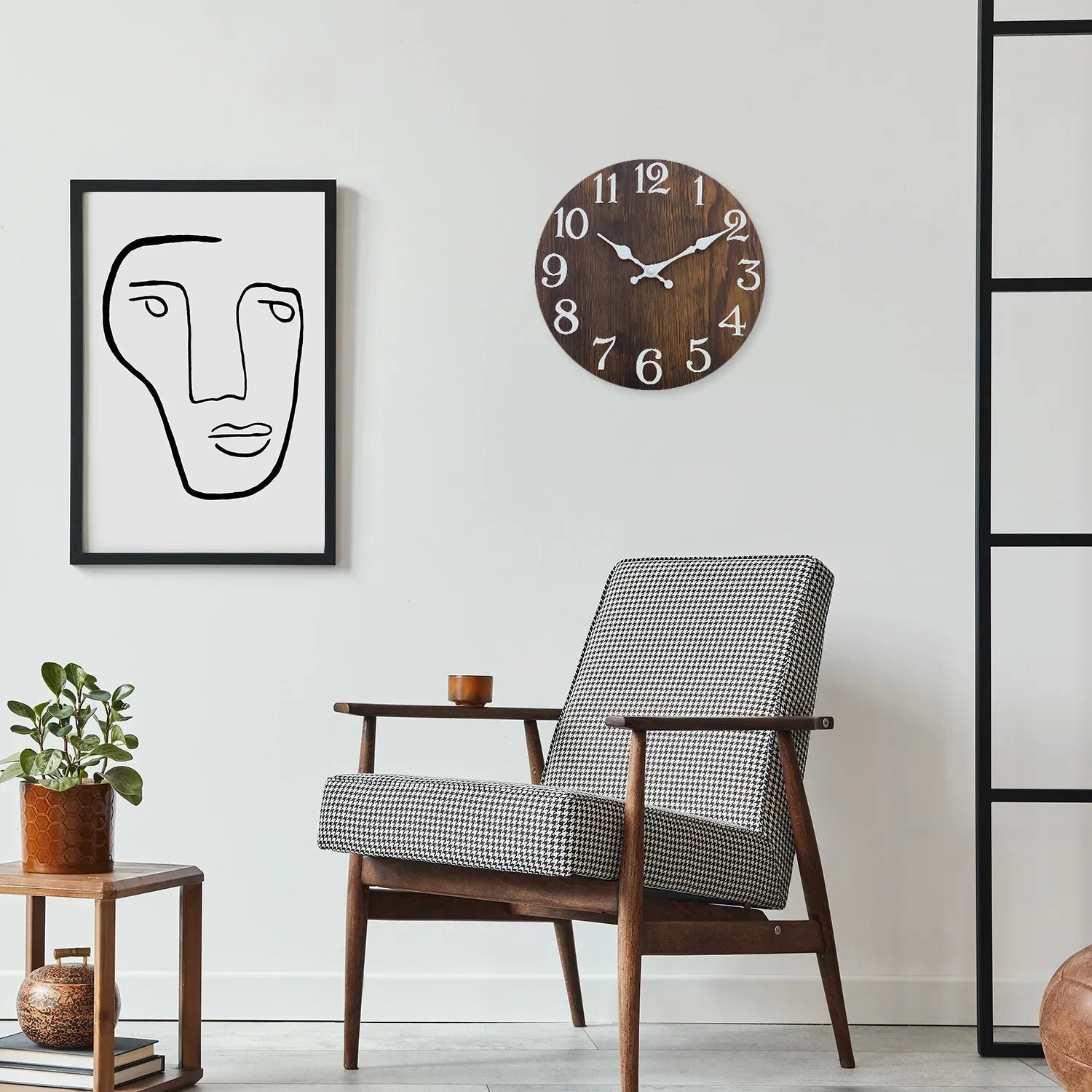 Horloge Murale Grain de Bois Naturel Classique