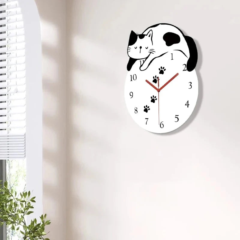 Horloge Chat Qui Dort