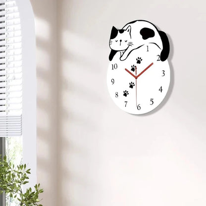 Horloge Chat Qui Dort