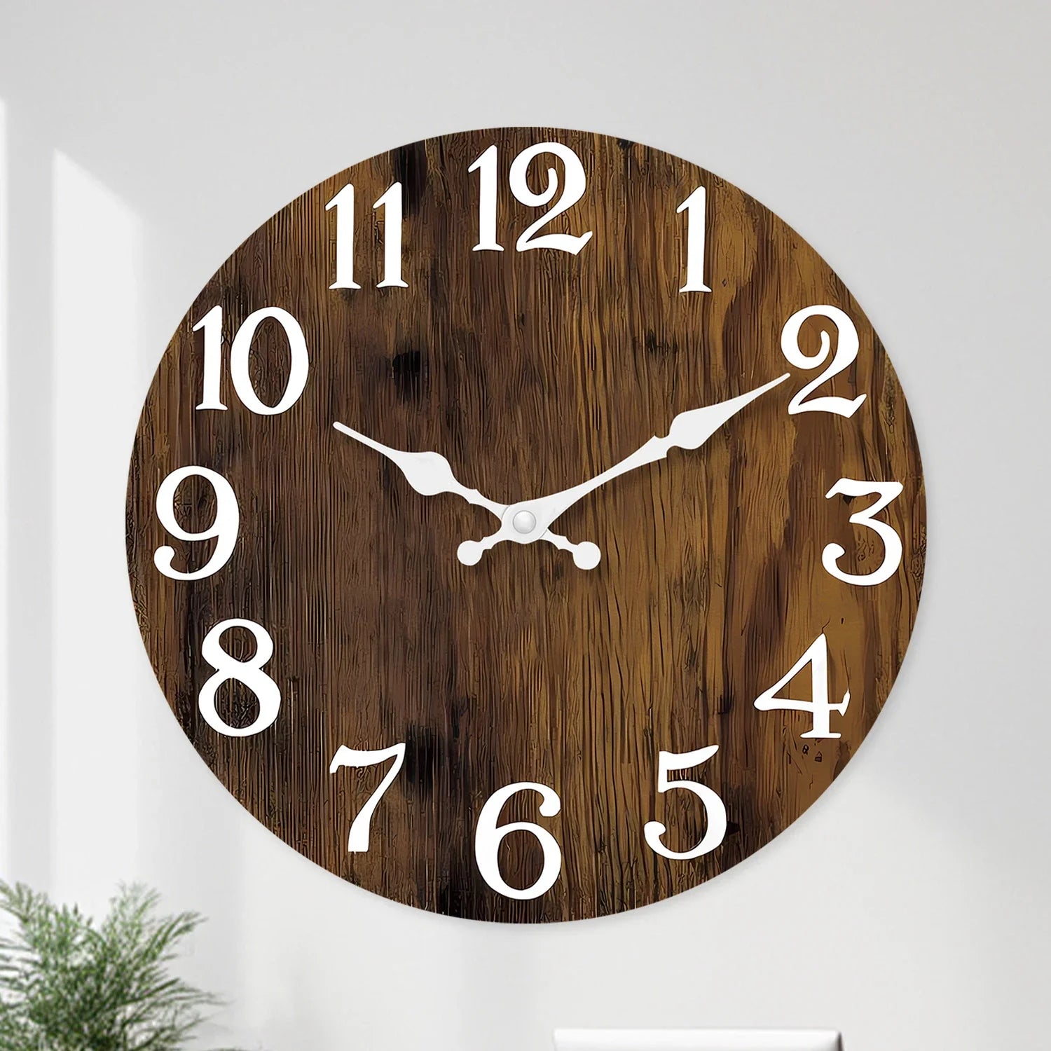 Horloge Murale Grain de Bois Naturel Classique