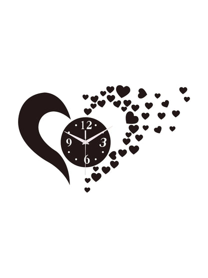 Horloge Coeur Acrylique Miroir Design Unique