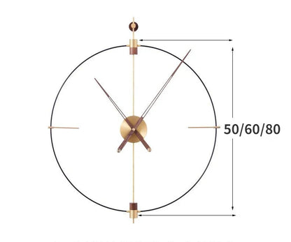 Horloge Murale Cuivre Élégant Style Moderne