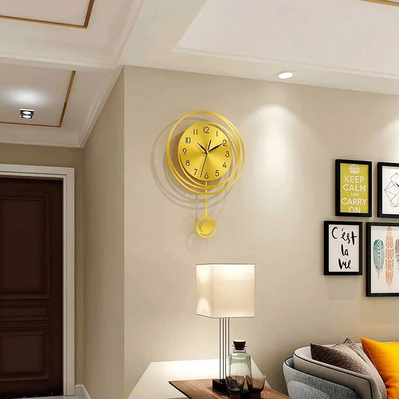 Horloge Murale Silencieuse Design Rond