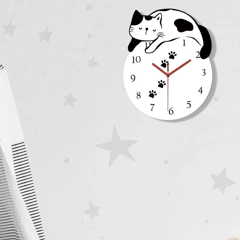 Horloge Chat Qui Dort