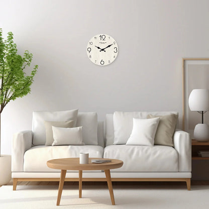 Horloge Murale Bois Grain Simple Élégant