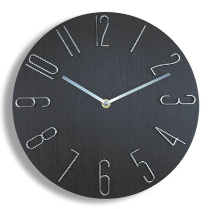 Horloge Murale Silencieuse Quartz Design Nordique Sans Aiguille