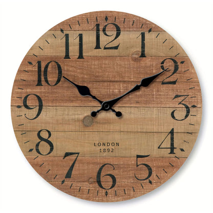 Horloge Murale Style Bois Recyclé