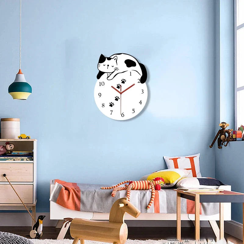 Horloge Chat Qui Dort