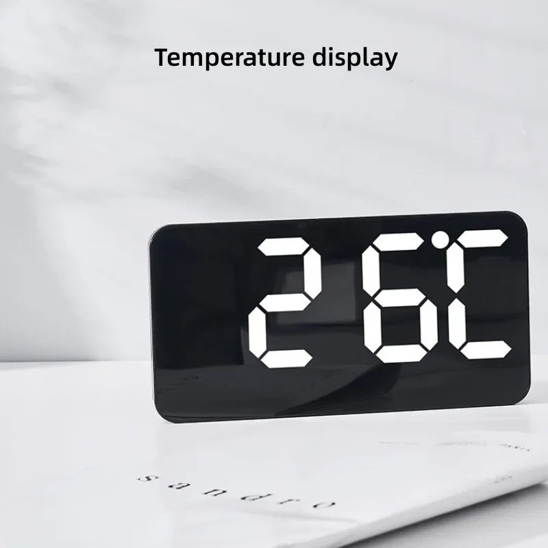 Horloge Murale Digitale LED Grande Taille avec Double Alarme