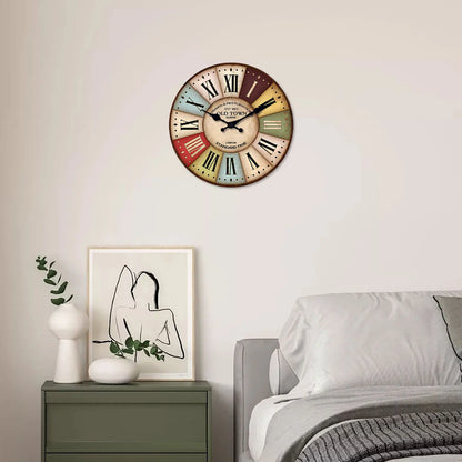Horloge Chiffre Romain Style Rétro Coloré