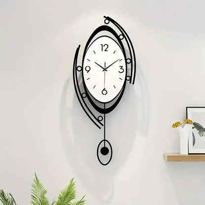 Horloge Murale Silencieuse Ovale