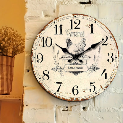 Horloge Murale Vintage Poule Campagnarde