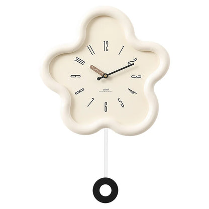 Horloge Pendule Murale Moderne Forme de Fleur