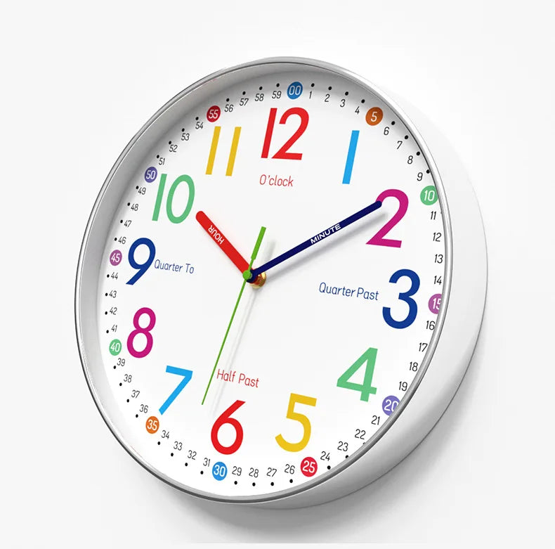 Horloge Murale Silencieuse Design Enfant Quartz 30cm
