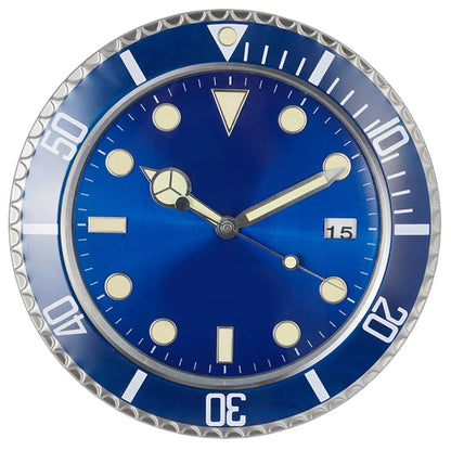 Horloge Murale Métal Design Fluorescent 33cm Sans Piles