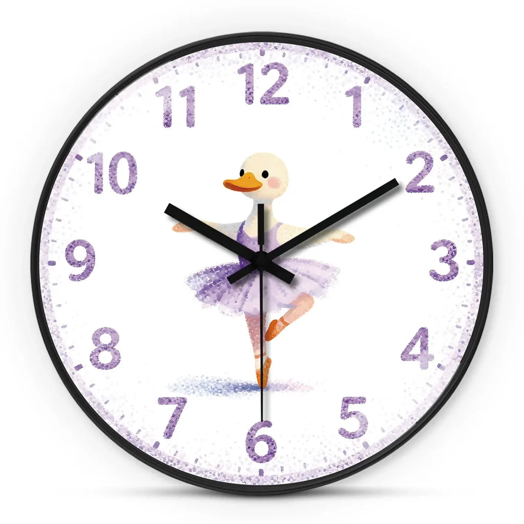 Horloge Murale Enfant Design Cygne Ballet