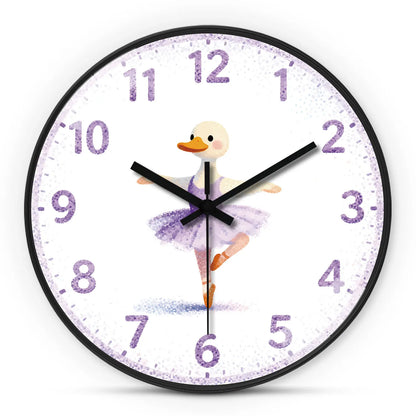 Horloge Murale Enfant Design Cygne Ballet