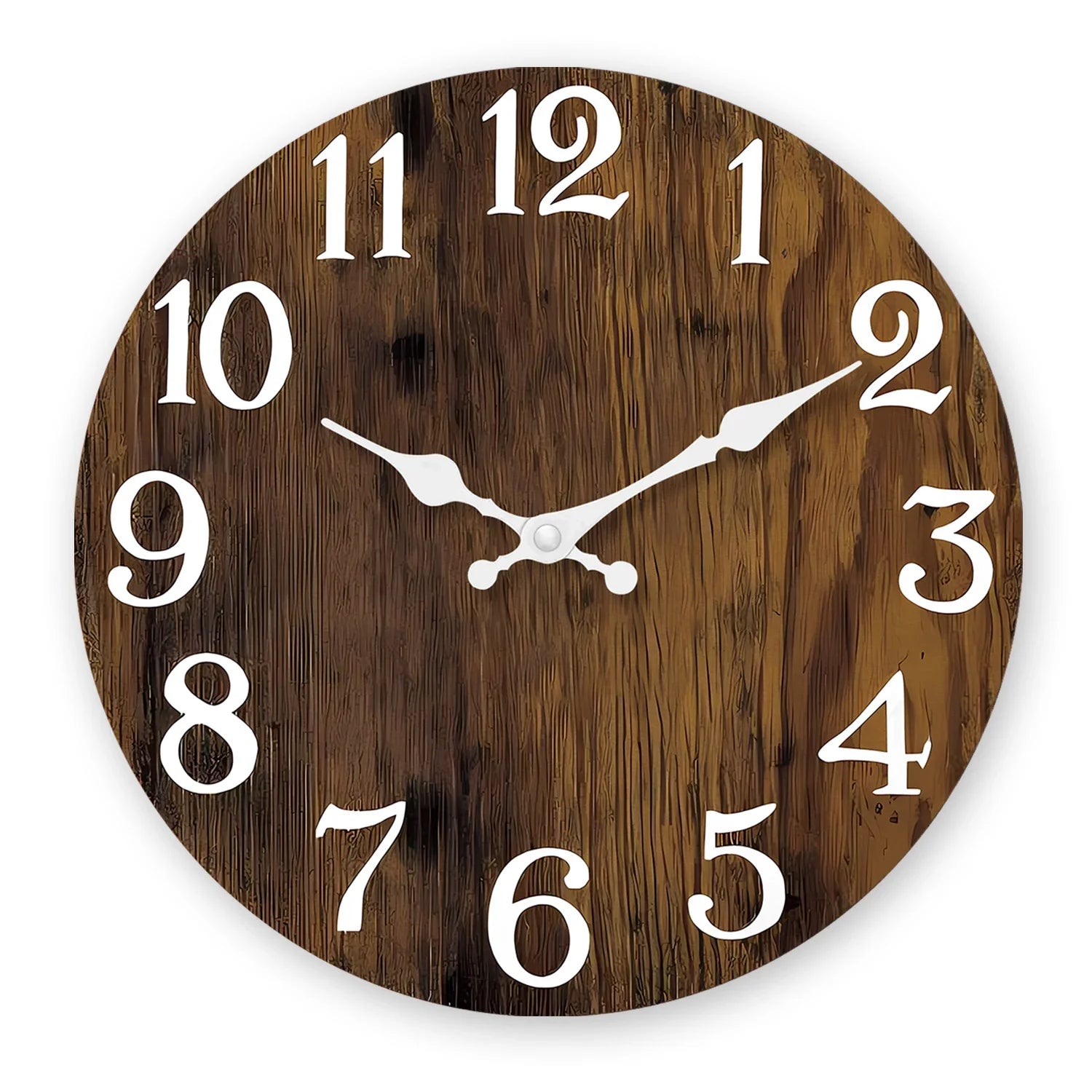 Horloge Murale Grain de Bois Naturel Classique