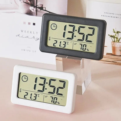 Horloge Murale Digitale Design Compact avec Thermomètre & Hygromètre