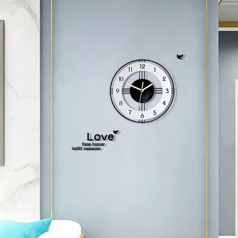 Horloge Murale Moderne Sans Cadre en Acrylique