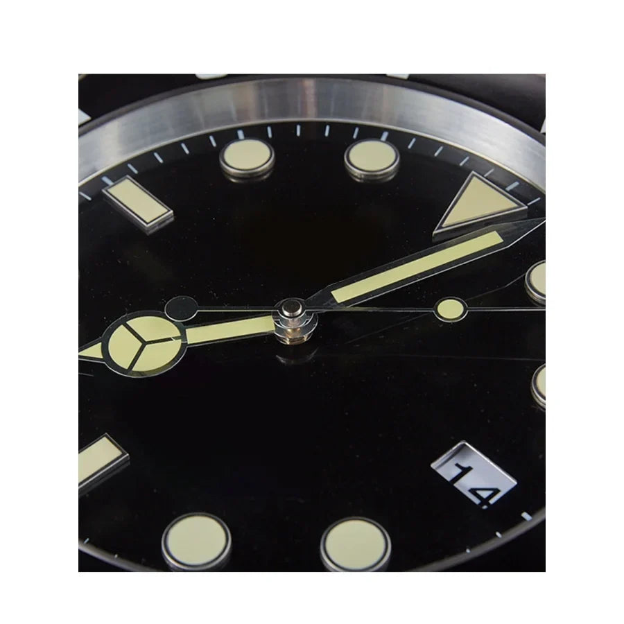 Horloge Murale Métal Design Fluorescent 33cm Sans Piles