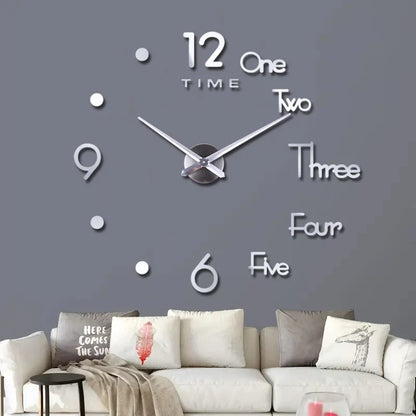 Horloge Moderne Design Sans Cadre en Acrylique
