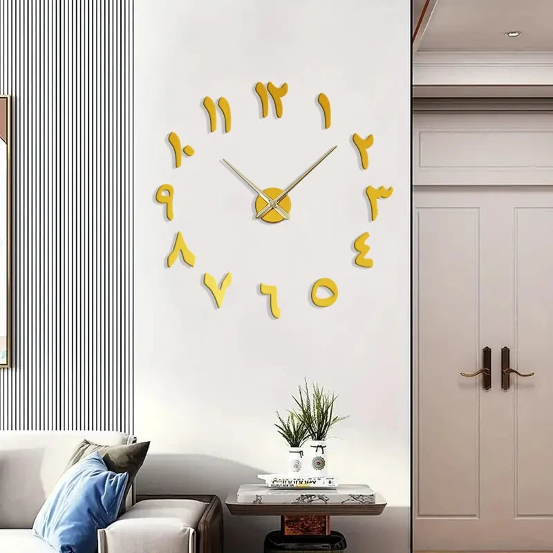 Horloge Murale Design Effet Miroir Style Art Déco