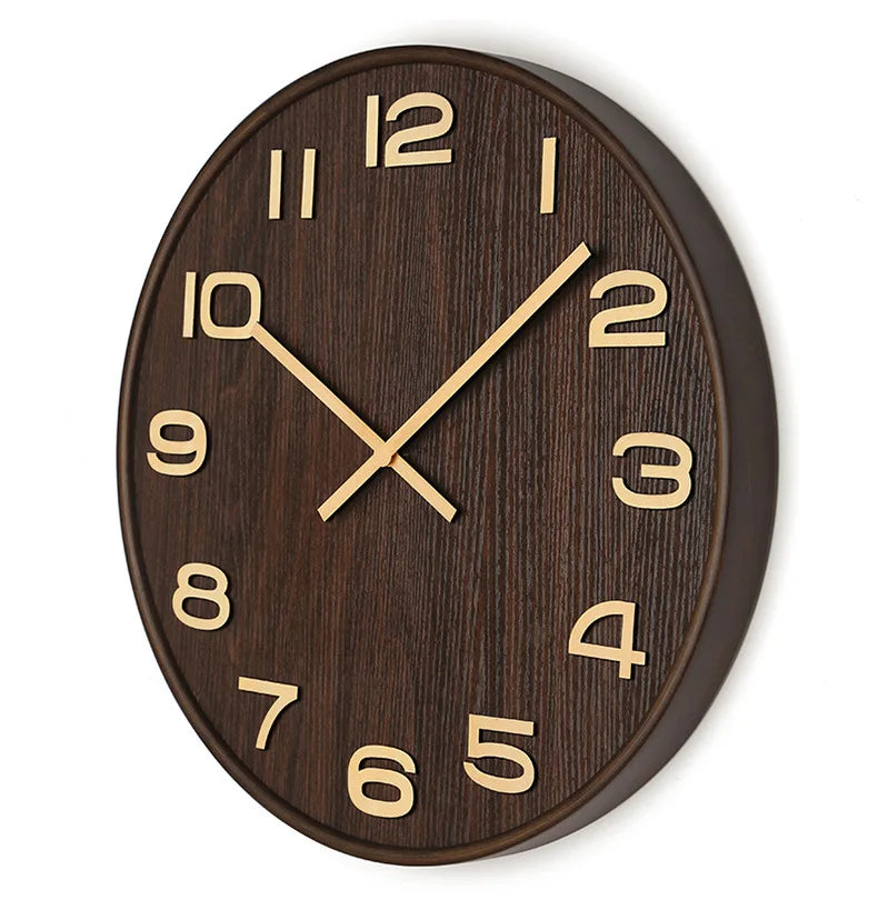 Horloge Murale Moderne Style Bois Massif