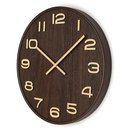 Horloge Murale Moderne Style Bois Massif