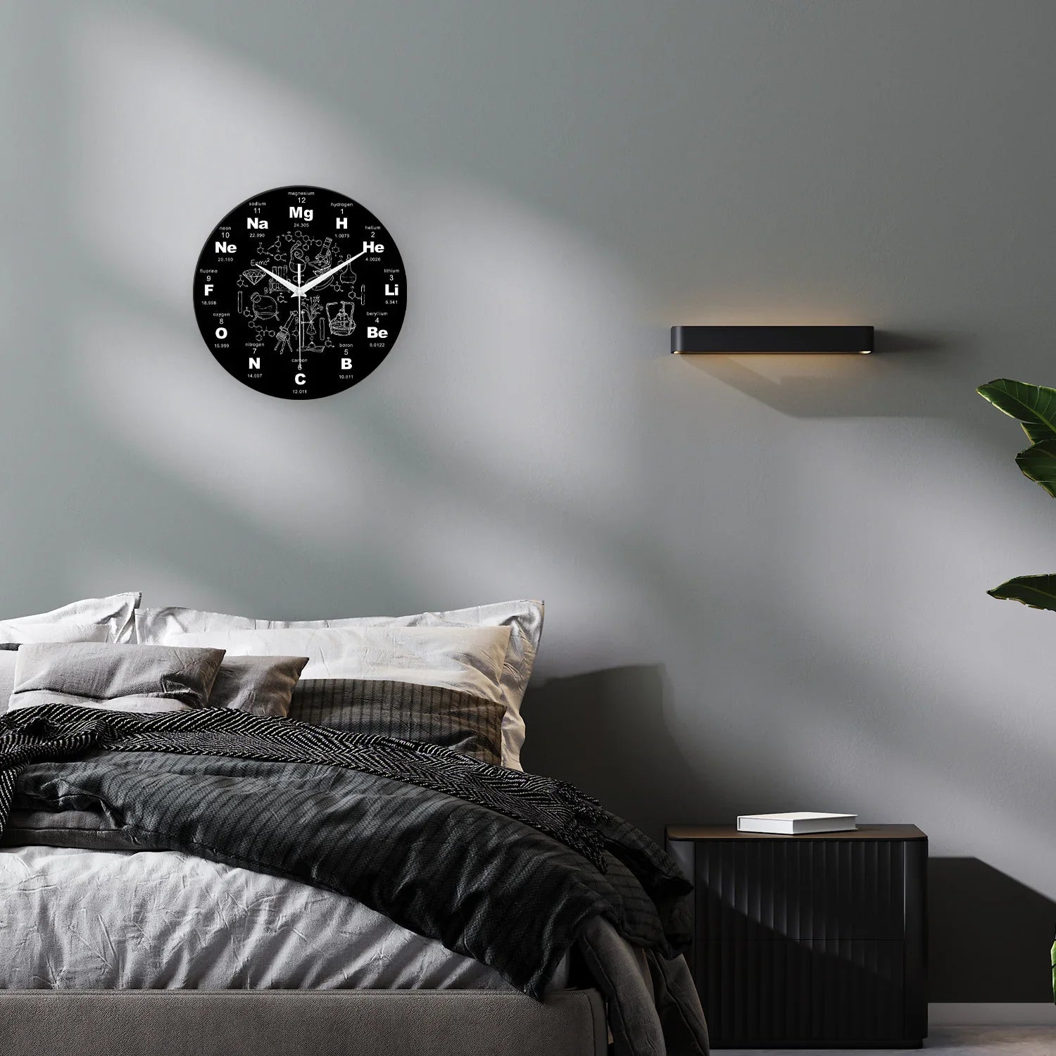 Horloge Murale Originale Éléments Chimiques