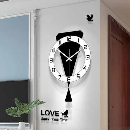 Horloge Murale Design Moderne En Métal Noir