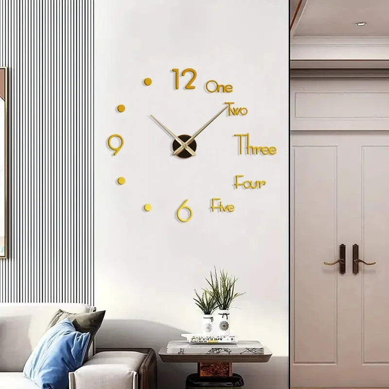 Horloge Moderne Design Sans Cadre en Acrylique