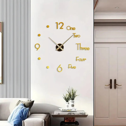 Horloge Moderne Design Sans Cadre en Acrylique