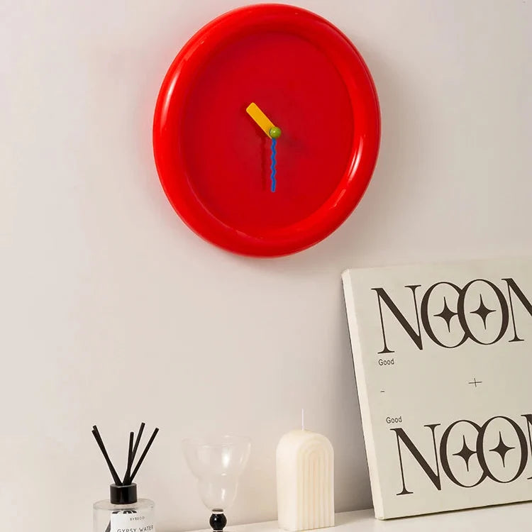 Horloge Murale Design Style Memphis Moderne Coloré