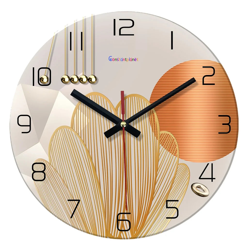 Horloge Murale Design Géométrie Abstraite