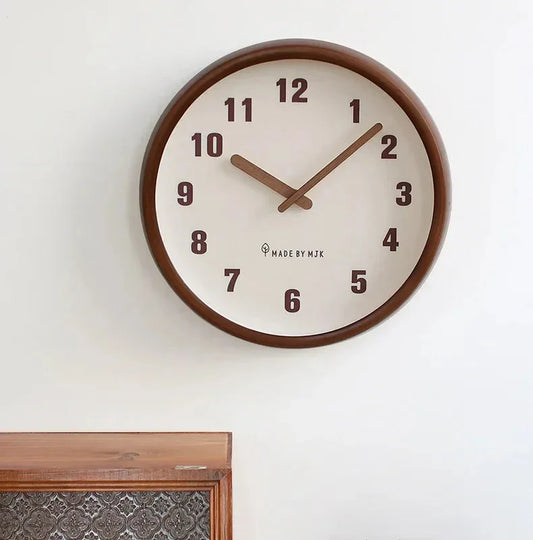 Horloge Murale Bois Massif Style Japonais