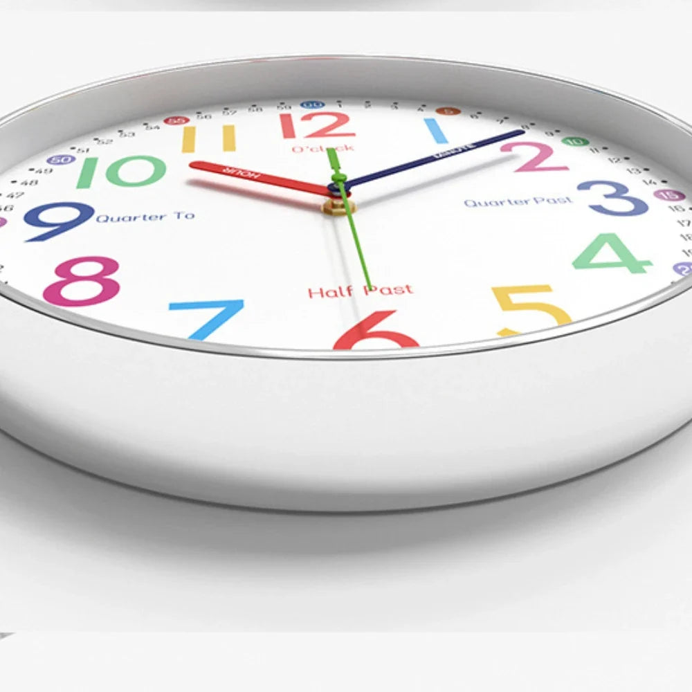 Horloge Murale Silencieuse Design Enfant Quartz 30cm