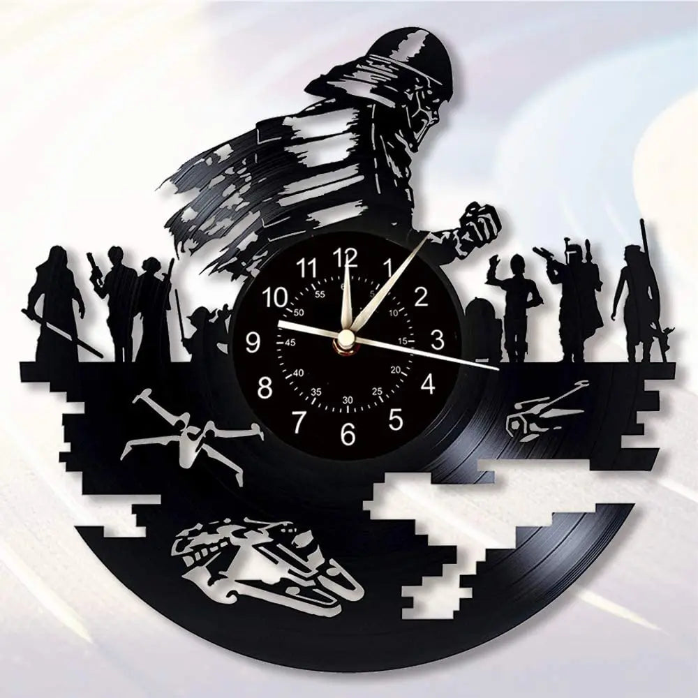 Horloge Murale LED Design Science-Fiction Vinyle 7 Couleurs