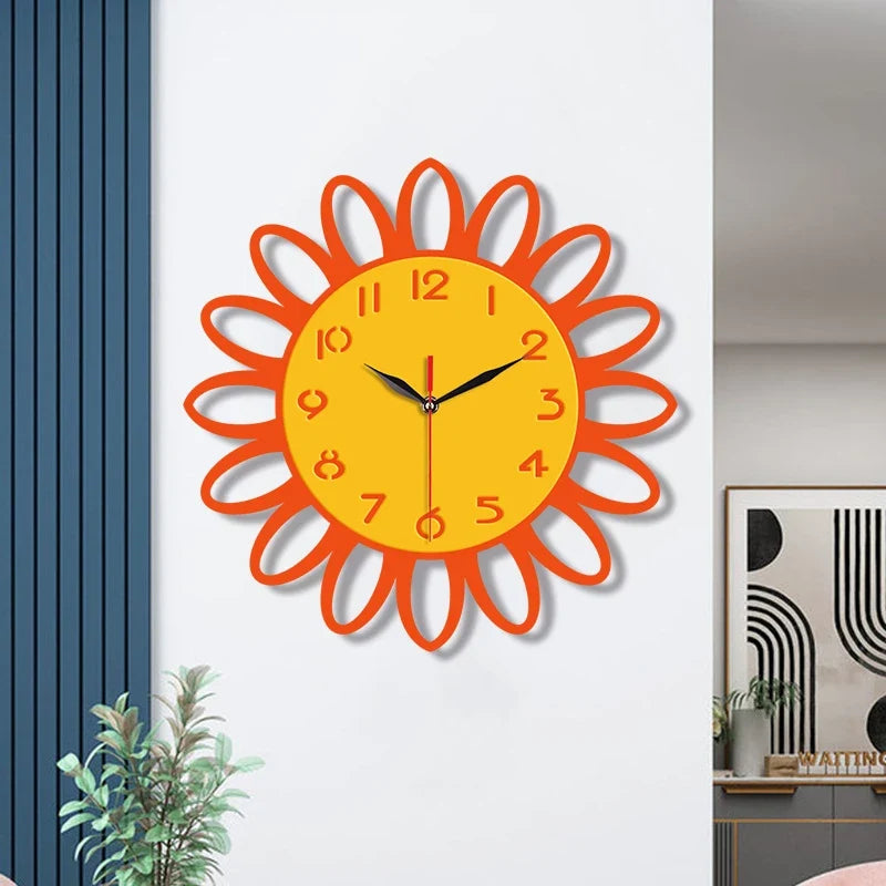Horloge Murale Motif Fleur