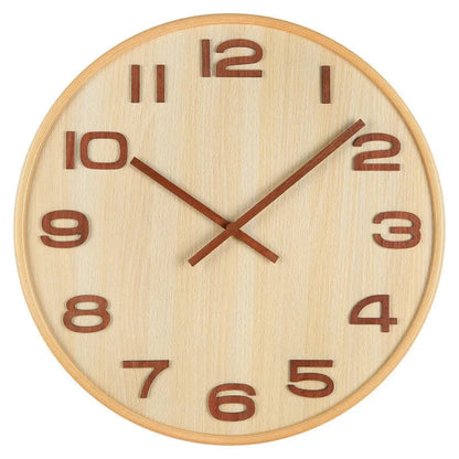 Horloge Murale Moderne Style Bois Massif