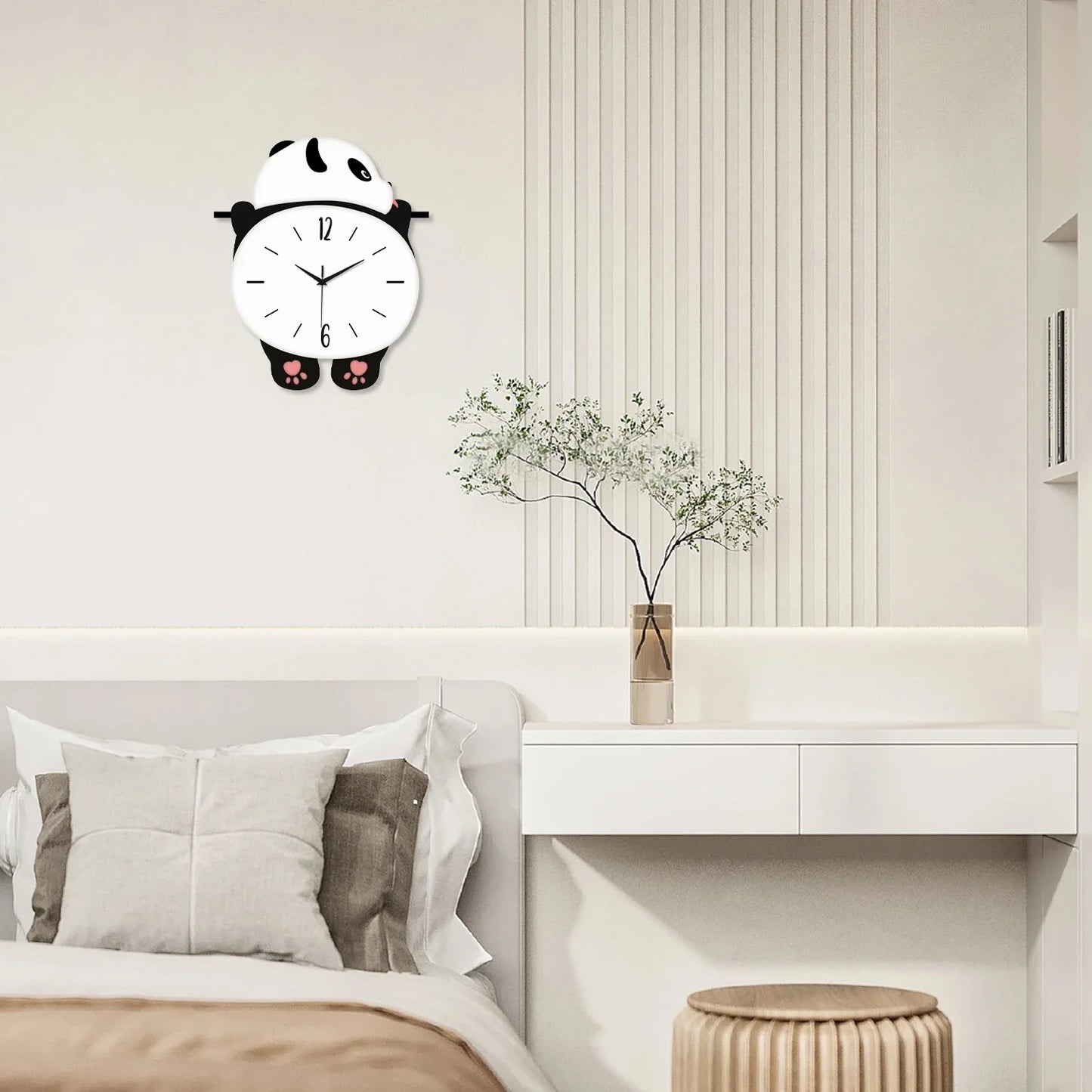 Horloge Pendule Murale Moderne Panda Rigolo