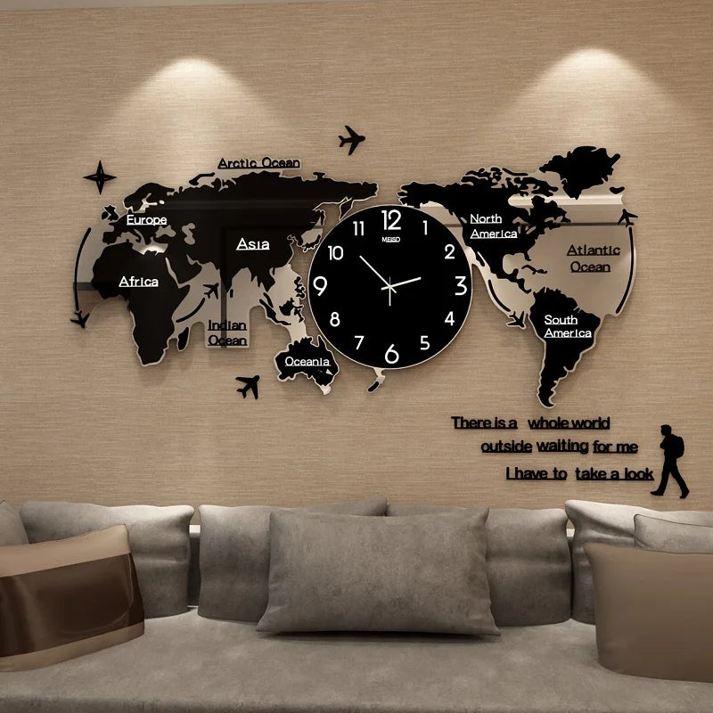 Horloge Décorative Monde Stickers