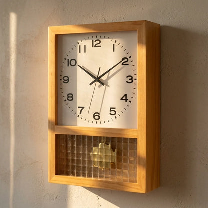 Horloge Bois Style Rétro Japonais