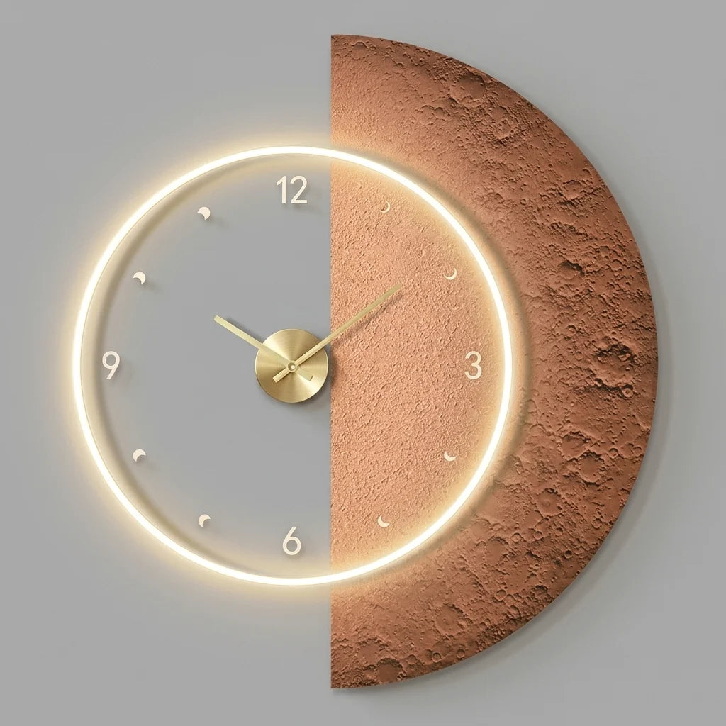 Horloge Décoration Murale Elégante et Lumineuse