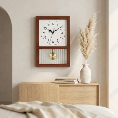 Horloge Bois Style Rétro Japonais