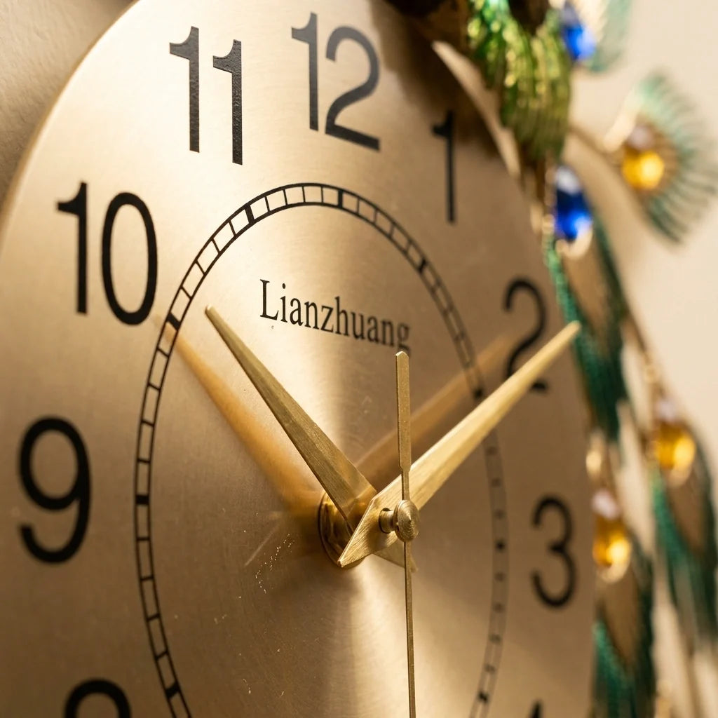 Grande Horloge Murale Paon